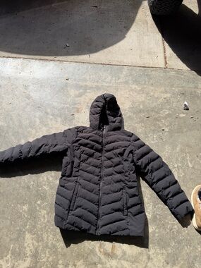 Women's Black Hooded Ski Jacket - Insulated Winter Coat
